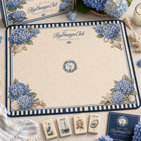 Jeu de Mahjong américain Cape Cod Hydrangea, 152 tuiles, bleu côtier, motif floral, en acrylique, avec 8 tuiles joker, prêt à offrir