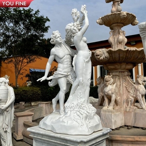 Scultura a grandezza naturale di Diogeni e il suo cane in marmo YOUFINE per giardini esterni, musei e decorazioni in stile greco antico - Product Image 5