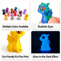 Mini dragon imprimé en 3D, jouet sensoriel anti-stress pour enfants, idéal pour l'ADHD, l'autisme, les cadeaux de Pâques et d'anniversaire