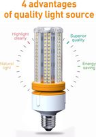Ampoule de maïs à led 10w adaptée à une utilisation intérieure et extérieure étanche IP68 ampoule de maïs à led e27/e28