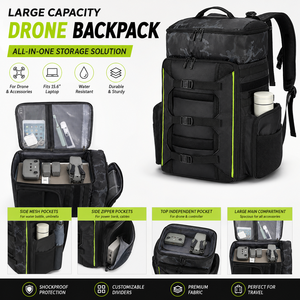 Mochila OEM Personalizada de Gran Capacidad (33L) para Equipo de Cámara, Impermeable, para Viajes, con Compartimento para Portátil - Product Image 3