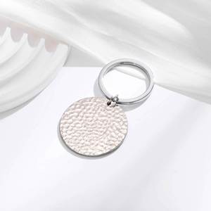Malleolar Stria <b>Keychain</b> Blank Personalized Custom Laser Engrave Logo Pet Tags Silver Black Stainless Steel Ronud Metal Keyring - Product Image 2