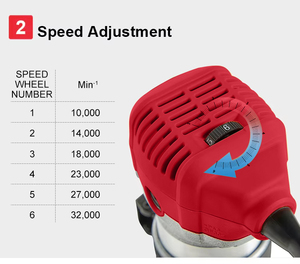 Gran oferta, 220V, potente, 550W, 710W, 6 velocidades, herramientas eléctricas con cable <span class=keywords><strong>de</strong></span> CA, enrutador <span class=keywords><strong>de</strong></span> Palma, máquina recortadora <span class=keywords><strong>de</strong></span> bordes <span class=keywords><strong>de</strong></span> madera <span class=keywords><strong>de</strong></span> mandril <span class=keywords><strong>de</strong></span> 6-8mm - Product Image 2