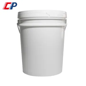 Desain kustomisasi bahan pp keamanan bulat putih 1000 ml ember plastik untuk semangat putih