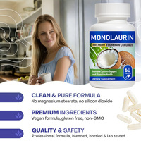 Capsules de monolaurine pour la santé digestive et intestinale, soutien du système immunitaire, marque privée OEM