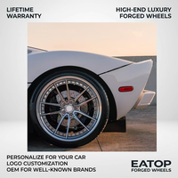 EATOP Velg Kustom 2-Piece Aluminium Alloy 5x120 5x112 5x127 Pelek Mobil Tempa Alloy 18-22 Inch Cocok untuk BMW Audi Chevrolet