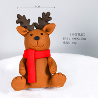 Neues Design Weihnachts-Kuchenaufsatz aus Polymer Clay Material Kuchendekoration Zubehör Weihnachts-Kuchendekoration