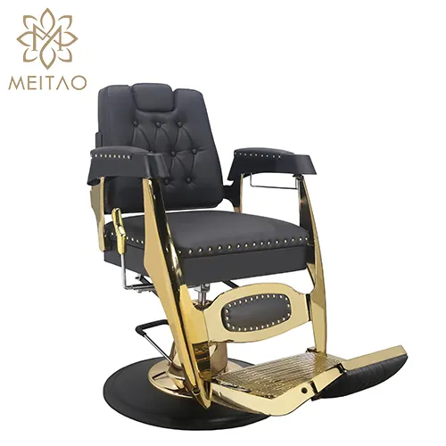 Meitao รุ่นใหม่สีดำปุ่มร้อนขายหรูหราร้านทำผมเฟอร์นิเจอร์ร้านเสริมสวยเก้าอี้