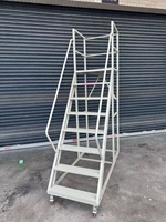 Plateforme de travail mobile télescopique multifonctionnelle, échelle industrielle, passerelle, escalier en acier, capacité de 300 lb, moderne