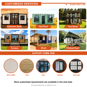 Casa Container Pieghevole a Doppia Ala da 20 Piedi, 2 Camere da Letto, Struttura in Acciaio Leggero, <span class=keywords><strong>Bungalow</strong></span> Prefabbricato Pronto per Abitare - Product Image 5