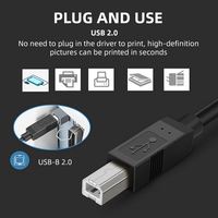 Câble d'imprimante Usb C 2.0 pour Scanner d'imprimante, Type C vers câble d'imprimante