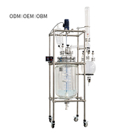 Réacteur mélangeur chimique industriel automatique 100L à chemise en verre avec PLC pour décarboxylation