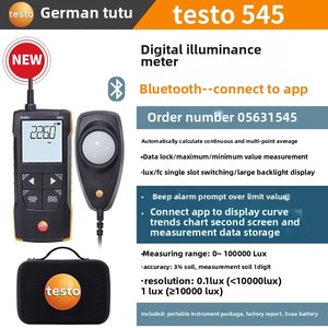 เครื่องวัดดิจิตอลแบบแยกส่วนความละเอียดสูง TESTO 540 เครื่องวัดความเร็วแบบรวมฟังก์ชัน TESTO545 เครื่องวัดความสว่าง - Product Image 1