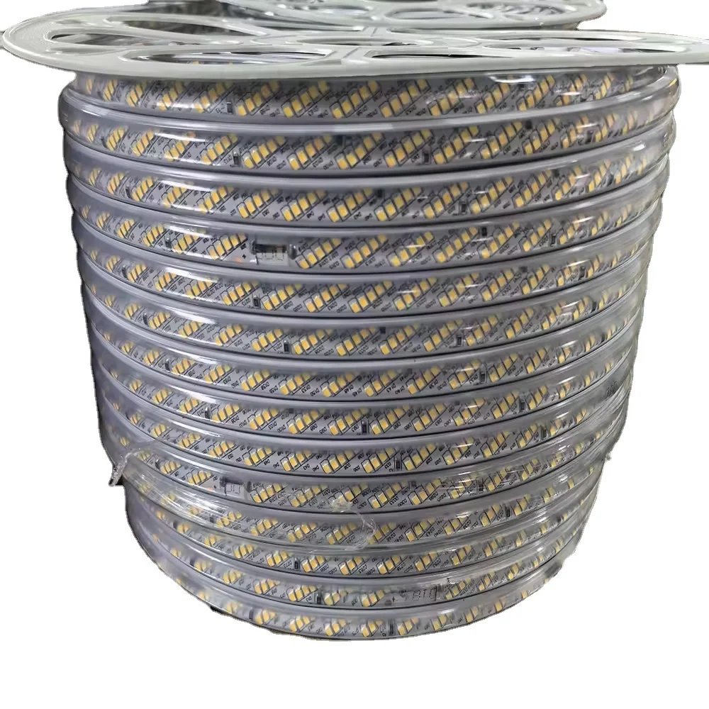 AC220V 5row 320leds/m SMD2835 Led Strip Light Copper Wired Ip67 Super Brightness Warm White 100m 328ft for Outdoor Decoration