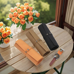 快船皮革5槽手表卷袋皮革手表保护套3色商务促销手表包装袋礼品 - Product Image 1