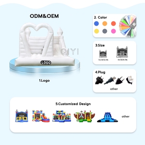 บ้านลมสีขาวรูปหัวใจ บ้านเด้งดึ๋งเป่าลม บ้านลมเป่าลมเชิงพาณิชย์สำหรับเด็ก - Product Image 5