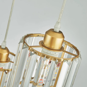 <span class=keywords><strong>Lustre</strong></span> LED de luxe en cristal K9, 3 têtes, doré, hauteur réglable, blanc chaud, style nordique moderne, <span class=keywords><strong>pour</strong></span> salle à manger et restaurant - Product Image 4