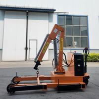 Grúa Telescópica Hidráulica Mini Plegable Portátil Directa de Fábrica, Capacidad de 2 Toneladas, Altura de Elevación de 4m, con Motor y Rodamientos para Almacén
