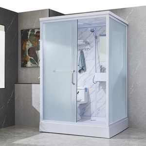Lusso bagno integrato Set di vetro divisorio doccia lavabo Design moderno con wc e doccia Set bagni modulari