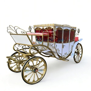 Charrette électrique de luxe royale moderne avec construction en métal et bois, style anglais, charrette électrique sans chevaux - Product Image 6
