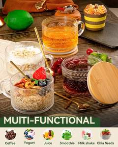 Tasses à café minimalistes de 14 oz avec couvercles en bambou, compatibles lave-vaisselle et micro-ondes, cadeau de rentrée scolaire - Product Image 5