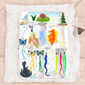 Jouets pour chat en forme de baguette, accessoires et remplacements en plastique écologique, papillon, style sportif de dessin animé, jouets interactifs pour chat en forme de baguette - Product Image 2