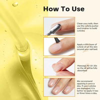 Huile pour cuticules de marque privée, huile réparatrice pour cuticules pour les ongles avec vitamine E, saveur de fruits, fraise, nutrition, réparation des doigts