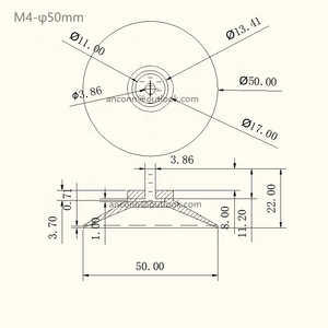 Hochleistungs-PVC-NBR-EPDM-Gummi materialien Langlebiger M4-Bolzen-Saugnapf mit doppelter Verriegelung Industrielle Verwendung für flache/runde Glas tische - Product Image 1