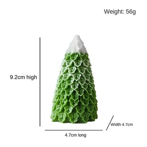 Molde de cera de soja con diseño de árbol de Navidad y flor de cerezo, ecológico, reutilizable, impermeable, no tóxico, 6.5x6.5x20cm, adorno decorativo con forma de sombrero - Product Image 6