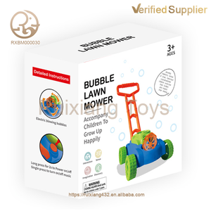 Venta al por mayor de plástico de empuje de juguete con pilas de jabón cortacésped máquina de burbujas para niños - Product Image 4