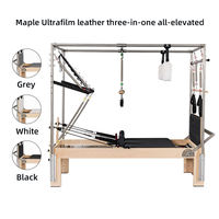 Reformer Pilates Commercial Ajustable en Bois d'Érable pour Studio, Sécurisé pour Pré- et Post-partum, Décompression Spinale et Activation du Plancher Pelvien