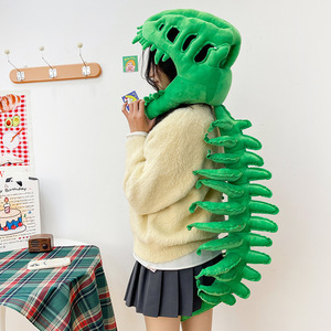 Chapeau <span class=keywords><strong>Dinosaure</strong></span> Amusant 90-120cm, Série Dinosaures Pétillants, Cape à Capuche, Produits Thème <span class=keywords><strong>Dinosaure</strong></span> pour Fête d'Halloween - Product Image 4