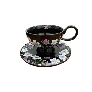 Juego de Taza y Plato de Cerámica para Café con Tallo, Estilo Floral de Lujo Ligero, Creativo y Exquisito, para Té de la Tarde, Venta al por Mayor - Product Image 5