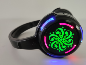 Cuffie <span class=keywords><strong>e</strong></span> Trasmettitore Silent Disco a 3 Canali LED INDA per Feste, Attrezzatura per Silent Disco in Vendita RF988 - Product Image 3