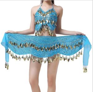 Chaîne de jupe de taille à paillettes ondulées élégantes à deux rangs pour la danse du <span class=keywords><strong>ventre</strong></span> - Product Image 2