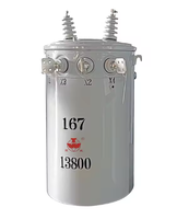 Transformateur de puissance monophasé immergé dans l'huile Yawei D11 10KV 10KVA 15KVA 50KVA 50/60Hz 11KV à sortie sur poteau Jiangsu