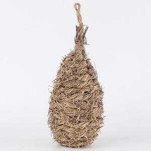 Nid d'oiseau en paille fait main, elliptique, taille moyenne, pour oiseaux de compagnie, décoration de jardin, artisanat du Fujian - Product Image 4