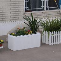Jardinière surélevée en PVC personnalisée pour fleurs, support de présentation de plantes en plastique blanc pour jardin extérieur, patio, cour arrière, balcon
