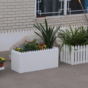 Jardinière surélevée <span class=keywords><strong>en</strong></span> PVC personnalisée <span class=keywords><strong>pour</strong></span> fleurs, support de présentation de plantes <span class=keywords><strong>en</strong></span> plastique blanc <span class=keywords><strong>pour</strong></span> jardin extérieur, patio, cour arrière, balcon - Product Image 5