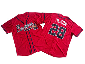 Camiseta de Béisbol Personalizada de los Atlanta Braves de la Liga Americana 2026 - Uniforme Masculino con Logotipo Bordado e Impreso - Product Image 3
