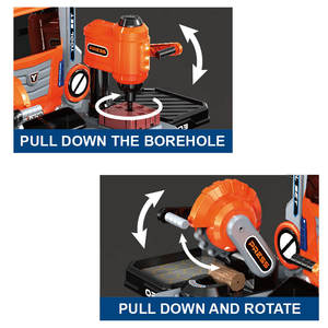 2025 새로운 디자인 2-in-1 아이들을위한 커팅 머신 및 드릴 기능 장난감으로 재미있는 대형 변형 도구 트럭 - Product Image 4