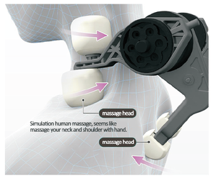Masseur électrique pour épaules et cou, imitant le infrarouge lointain, tactile 3D, accessoire de massage à chaud, compression - Product Image 4