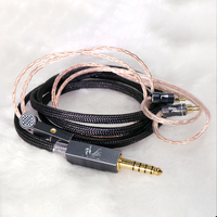 Câble audio de mise à niveau de haute qualité en nylon tressé avec connecteur jack stéréo 3,5 mm et blindage coaxial pour enceintes/moniteurs