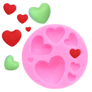 Valentine's Day Heart Bear Lips Fondant Silicone Mold Cake Decorating Tool Pink Love Letter Shape - Product Image 3
