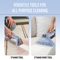 Extracteur de tapis léger à forte aspiration avec réservoir d'eau amovible pour nettoyer en profondeur les taches sur les canapés, rideaux, tapis, tissus et poils d'animaux