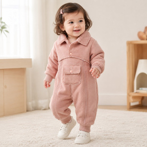 Tutina con Colletto Foderata in <span class=keywords><strong>Pelliccia</strong></span>, Calda per Autunno e Inverno, Unisex per Neonati - Product Image 3