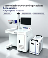 Machine de marquage laser UV refroidie par air 3W/5W/10W pour petites entreprises avec garantie d'un an