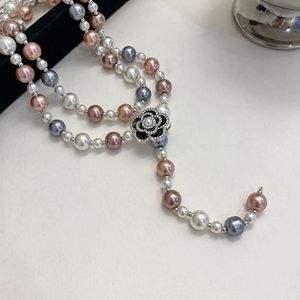 Camellia Pearl Necklace For Women Long Style Flower Pendant AAA Grade Elegant Sweater Chain Autumn Winter Wear - Product Image 3