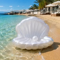 Fauteuil flottant transparent en PVC avec dossier et poignées, transat gonflable pour adultes, idéal pour les fêtes au bord de la piscine