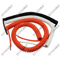 Câble électrique flexible en spirale pour machine industrielle, 2, 3, 4, 5, 6 conducteurs, en PVC, PU, PUR, caoutchouc, câble enroulé, câble à ressort